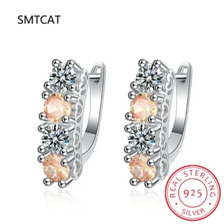 Pendientes de aro con forma de corazón calado para mujer, citrino amarillo Natural de corte redondo, Plata de Ley 925, joyería de piedras preciosas llamativa, regalo