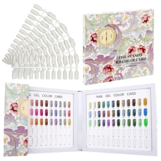 120 colores esmalte de uñas muestra tabla estante libro puntas de uñas postizas libro de exhibición uñas postizas tarjetas de almacenamiento