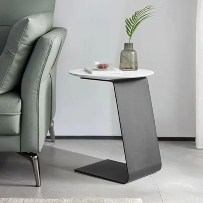 Muebles blancos, mesa de centro de madera para el hogar, diseño de acero inoxidable, trona para bebé, sofá lateral plegable, habitación Kawaii, Veranda, portátil