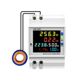 Medidor de electricidad con pantalla Digital inteligente T35C Tuya WiFi, medidor de corriente de voltaje de carril DIN, medidor de frecuencia de Factor de potencia B