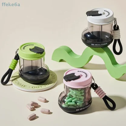 Organizador de medicamentos diario, pastillero portátil limpio y ordenado, dispensador de pastillas de viaje, caja de medicamentos, pastillero de bolsillo resistente y duradero