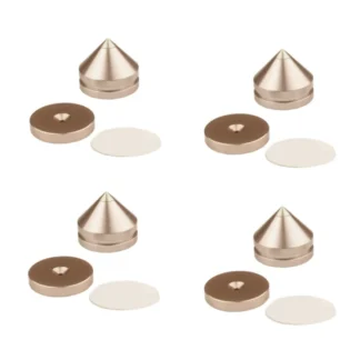 Juego de 4 puntas de Audio Hifi para pies, cono, clavo para suelo, altavoz de aleación de aluminio, DAC, CD, gabinete, amplificador de potencia, ordenador (dorado)