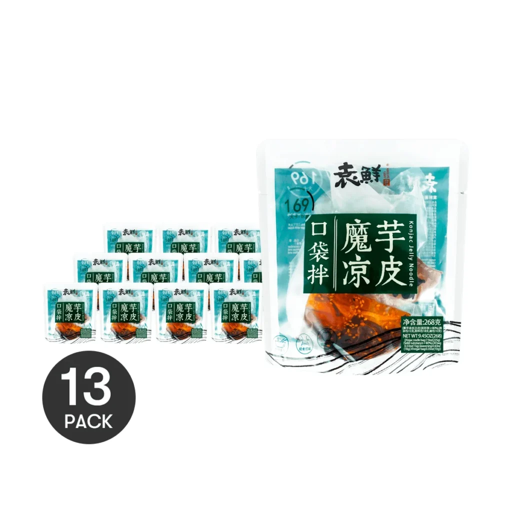 YUANXIAN-fideos de gelatina Konjac, fáciles y bajos en calorías, 9,45 oz * 13 paquetes, 13 paquetes