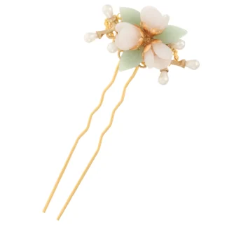 Horquilla en forma de U, decoración Retro, tocado hecho a mano de estilo chino, flor de perla, accesorios Vintage para novia