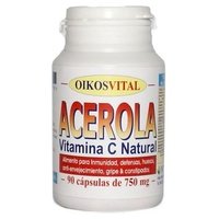 Acerola con Vitamina C 90 cápsulas de 725 mg Oikos
