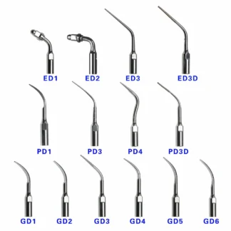 Puntas de escalador ultrasónico Dental, 5 uds., escalado, perodoncia, endodoncia, punta de escalador GD1 GD2 PD1 PD3 ED1 ED2 para escaladores DTE Satelec