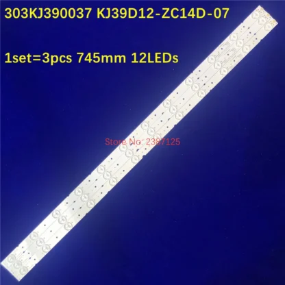 Juego de 10 tiras de retroiluminación LED 3V KJ39D12-ZC14F-07 KJ395D12-ZC21F-02 MBL-39035D312DGG T41L883 JS-39100ED LE39PUV3 T390hvn01.0