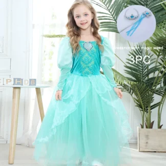 Disfraces de Cosplay de sirena para niña, vestido de princesa para niña, vestidos de fiesta de Navidad, Carnaval, ropa de cumpleaños para niños