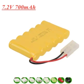 Batería de NI-CD AA de 7,2 v y 700mah para coche de Control remoto, batería recargable de 7,2 v para juguetes eléctricos, tanque, barco, SM/Tamiya/JST