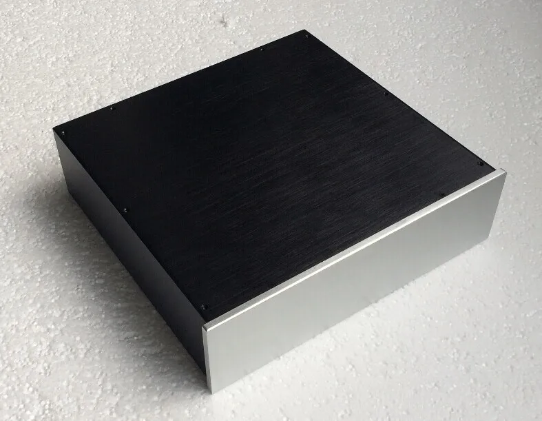 430x120x410mm DIY preamplificador de aluminio carcasa para amplificador caja de auriculares caja de alimentación preamplificador trasero clase DAC chasis trasero HiEnd PSU
