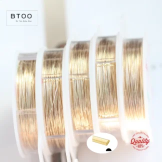 Alambre semicircular relleno de oro de 14K, alambre de cuentas relleno de oro medio duro de un metro, accesorios para hacer joyería DIY hechos a mano