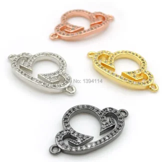 22*13*2mm Micro Pave Clear CZ Cloud conector apto para mujeres como accesorio de pulseras DIY