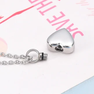 Colgantes en forma de corazón conmemorativo de acero inoxidable en blanco, colgante de cremación de cenizas de urnas para joyería, 4 colores, fabricación de collares y pulseras