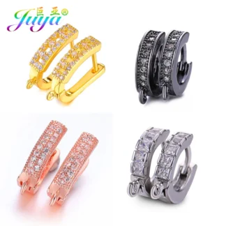 Juya-pendientes de aro con borlas y perlas, Material de fabricación de aretes hechos a mano, Color dorado y plateado, suministros de accesorios