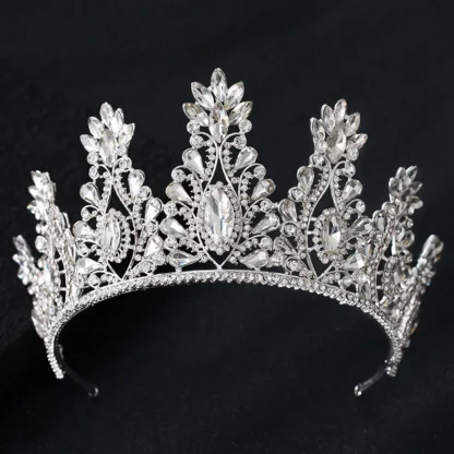 Tiaras nupciales De cristal De lujo barroco, corona De diamantes De imitación, diadema para desfile, diademas, accesorios para el cabello De boda, Tiara De novia