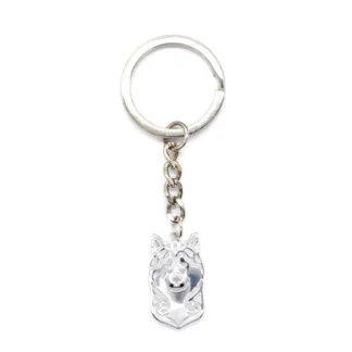 Llaveros de malamute de Alaska de aleación de Metal para mujer de joyería de moda