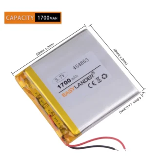505050 Batería recargable de polímero de iones de litio de 3,7 V 1700 mAh 454853 504853 PARA DVR GPS MP4 MP5 Libro electrónico
