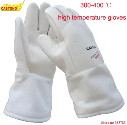 Guantes Protectores de NFHH15-34, 300-400 grados, calefacción industrial, guantes contra incendios de alta temperatura