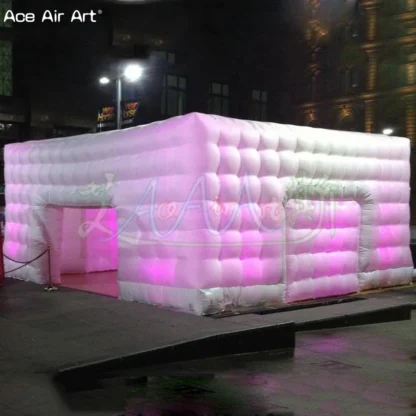 Pop Up 7x7m Led Spot iluminación cubo marquesina inflable en forma de panal pared comercial espectáculo cubo tienda, casa de boda sin luces