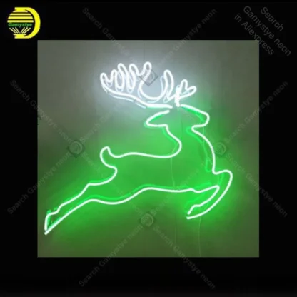 Letrero de neón para ciervos, tienda para correr, exhibición de caza, decoración Express, café, luz de neón, letrero de pared, letreros de neón para dormitorio, Letrero