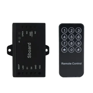 12vdc Sboard Mini controlador de cerradura de puerta única controlador de acceso de puerta única conectar para lector de teclado de proximidad Wiegand 26 ~ 37