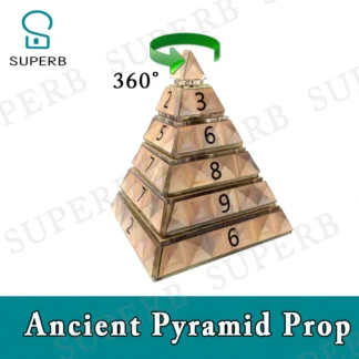 Accesorio de sala de Escape, juego de escape de pirámide antigua, juego de sala de vida real, gira la pirámide a la posición correcta para desbloquear la habitación de cámara secreta