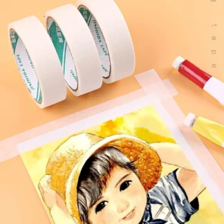 Cinta adhesiva de acuarela para pintura, papel texturizado, cubierta de pegamento, Tap Art, herramienta blanca, suministros de bocetos de papel K3Z4
