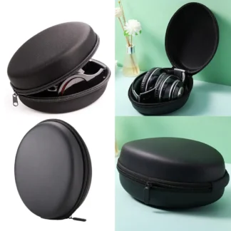 Mounted Bluetooth Earphone Storage Bag Oval Shape Sturdy Capacity Bag Portability Earphone Multifunctional Large J3z9