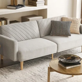 Sofá cama futón de 76,8 pulgadas, sofá pequeño, sofá de dos plazas, sofá futón moderno de mediados de siglo, sofá Cama, sofás para sala de estar