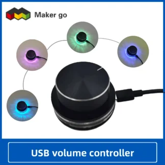 Controlador de volumen USB, 1 perilla de tecla, teclado de programación, Mini teclado numérico mecánico RGB para Photoshop, código blanco y negro programable