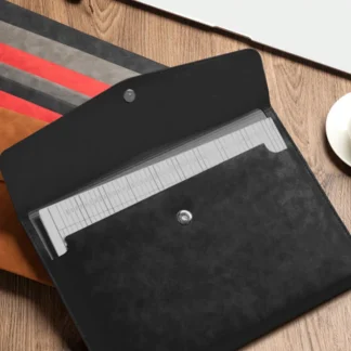 Bolsa de almacenamiento de archivos portátil A4, carpeta expandible de material PU duradero, administrador de almacenamiento de archivos Popular
