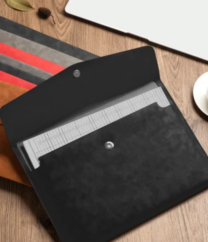 Bolsa de almacenamiento de archivos portátil A4, carpeta expandible de material PU duradero, administrador de almacenamiento de archivos Popular