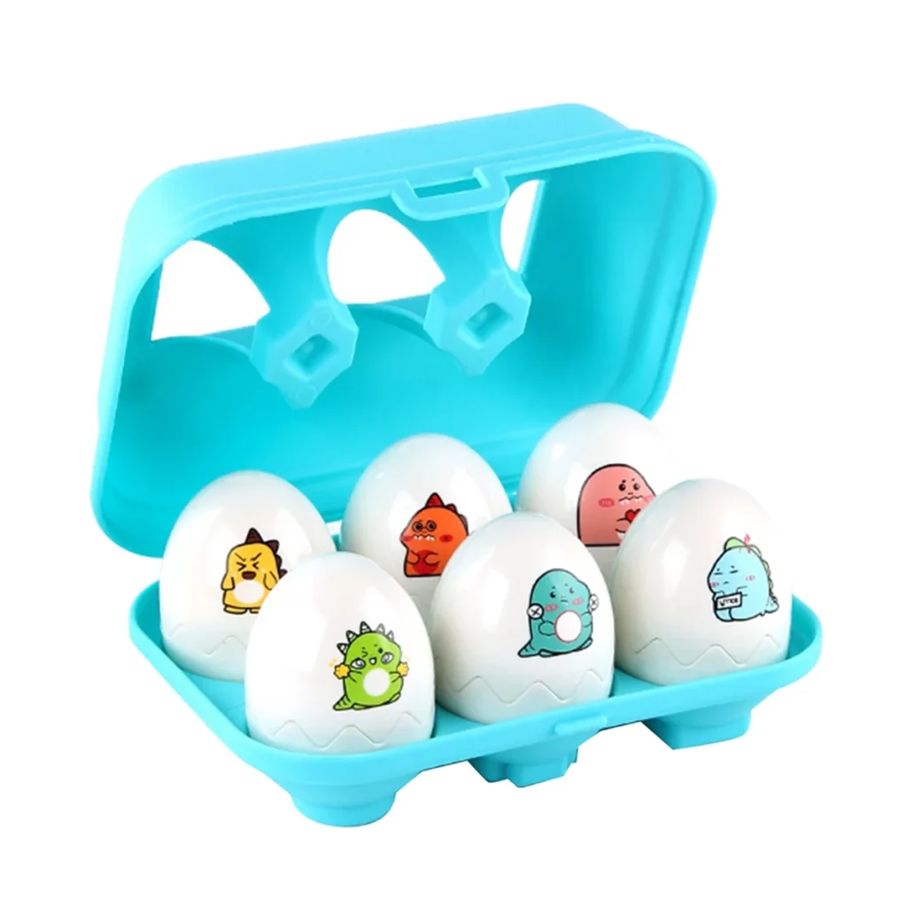 A72Z 6PCS Ovos 3D Rompecabezas Aprendizaje Educación Matemáticas Juguetes Juego Inteligente Regalos de Pascua para 1 2 3 Años