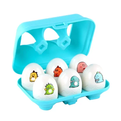 A72Z 6PCS Ovos 3D Rompecabezas Aprendizaje Educación Matemáticas Juguetes Juego Inteligente Regalos de Pascua para 1 2 3 Años