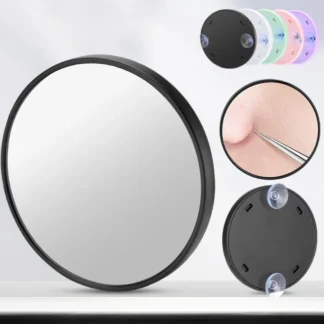 Espejo de aumento 5x/10x/15x con ventosa, lupa para espinillas, herramienta compacta para eliminar poros y acné, espejo de maquillaje para baño