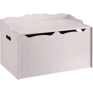 Caja de juguetes para niños, cómoda organizadora de madera, gris, 30" x 18" x 19"
