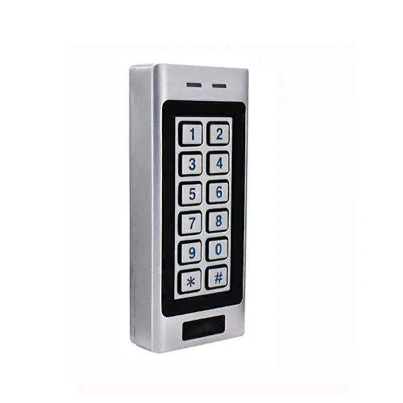 Control de acceso de doble relé, abridor de puerta, cerradura de puerta, teclado, controlador de lector RFID, 125KHz, Metal, interior y exterior