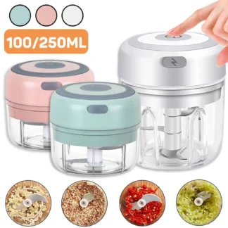 Picadora de alimentos de cocina, Mini trituradora de ajo, picadora de carne portátil USB, picadora de verduras, utensilios de cocina, rallador de queso