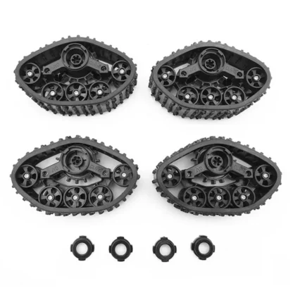 Neumático de rueda de pista de nieve T35C, 4 Uds., para C14 C24 C24-1 B14 B24 1/16 RC, piezas de mejora de coche, accesorios