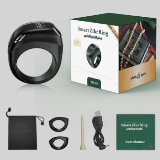 Regalo musulmán cerámica inteligente electrónico Zikr anillo contador Digital Azan despertador Tasbeeh Tasbih Zikr anillo