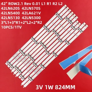 Tira de LED para iluminación trasera para 42LN5400 42LN5700 42LA6130 42LA6200 42LP560H 42LA6204 42LN549C 42 ''ROW2.1 Rev0.0 1 L1 R1 L2 R2