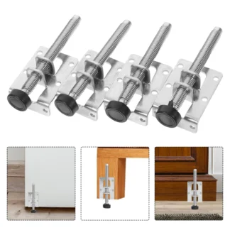 Niveladores de patas ajustables para muebles, niveladores de patas de vidrio resistentes, trabajo plateado, 4 Uds.
