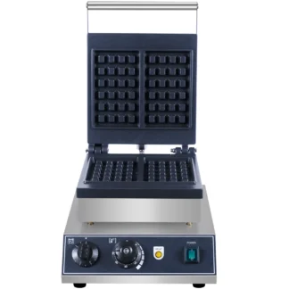 Máquina comercial para hacer gofres de dos piezas, máquina para hacer gofres con revestimiento antiadherente de hierro