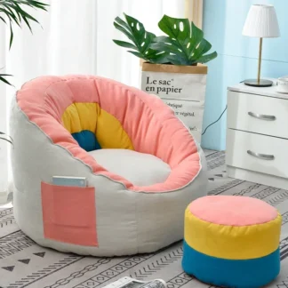 Sofá perezoso, puf, tatami, silla pequeña para apartamento, dormitorio individual, habitación de niña, corazón en línea, silla perezosa de ocio para celebridades