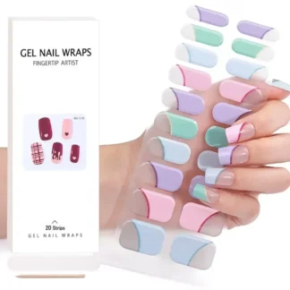 Parche de Gel semicurado para uñas, adhesivo impermeable de larga duración, envoltura de Gel para manicura, lámpara UV