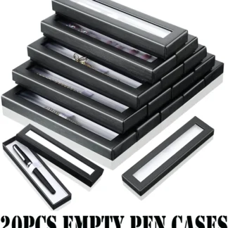 Caja de bolígrafos de 20 piezas, embalaje de papel con ventana transparente, caja de bolígrafos de Gel de regalo, estuches de lápices, cajas de bolígrafos, embalaje de joyería, caja de regalo, caja de lápices