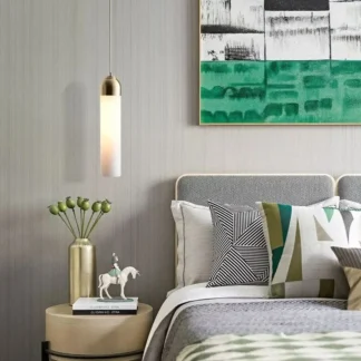 Lámpara colgante moderna de cristal Led, accesorios de iluminación colgantes nórdicos, suspensión creativa para sala de estar, mesita de noche, dormitorio, candelabros de interior