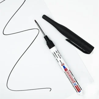 Rotulador de cabeza larga de gran capacidad, decoración de carpintería de baño, multiusos, marcador de agujero profundo, tinta negra