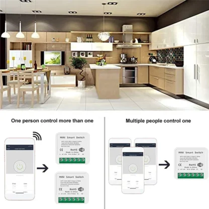 Nuevo Mini interruptor de relé WiFi inteligente, módulo de interruptor de luz con temporizador DIY aplicación Smart Life/Tuya, Control remoto inalámbrico