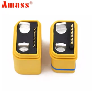 Amass AS300E DC80V 150A conectores de soldadura ultrasónica plateados chapados en cobre para Dron de la serie DJI FPV, accesorios para Dron Diy, 1 par
